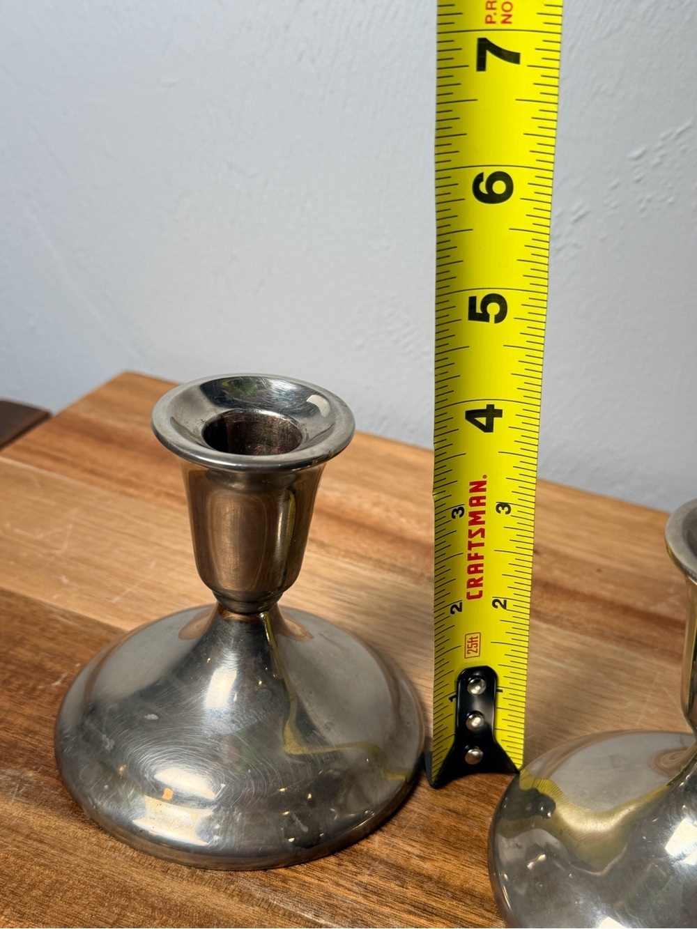 Vintage Wm. A. Rogers Silverplate Candlestick Holders, Pair, Mid Century - Picture 14 of 14